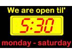 Get off at 5? Swing by today!