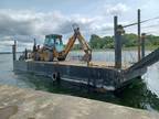 2018 50' x 12' x 5' Steel Barg w/Ramp and Spuds Boat for Sale