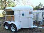 Vintage White and Gold trimed Mobile Bar