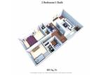 Crown Court Apartments - 2 Bedroom 1 Bath 892SqFT