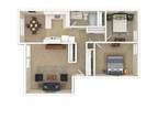 River Cliff Apartments - Layout B