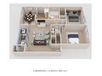 Gwynn Oaks Landing Apartments and Townhomes - Two Bedroom 2 Bath - 920 sqft