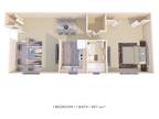 Woodcrest Apartment Homes - One Bedroom - 527 sqft