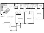 SABLE POINT - 3 Bedroom 2 Bathroom - Straight Bedroom Layout