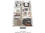 The Waterfront Apartments and Townhomes - Two Bedroom 2 Bath - 1,104 sqft