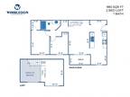 Wimbledon Apartments - 2 Bed, 1 Bath Loft - 980 sq ft