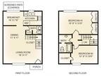 Clairemont Village Apartments and Townhomes - 2 Bedroom / 1 1/2 Bath Townhome