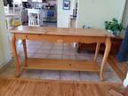 Pine console table - used