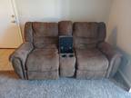 Rocking, reclining loveseat
