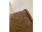 Chinoiserie Egyptain Revival Style Scroll Bamboo/Rattan Bench