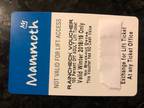 One adult lift ticket for sale for 2018/2019 season