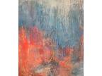 Blue Painting on Canvas 8x10 Painting Blue Abstract Painting