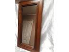 Beveled Wood Framed Mirror 19" X 10"