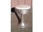 Vintage Soda Fountain or Diner Chrome Swivel Bar Stool 1950s Number 1