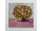 Original Oil Painting Floral Bouquet On Panel 6” Square