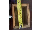 Antique Wooden Wall Hanging Cabinet Spice Drawers White Glass Pulls