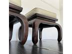 Pair Sculptural Mid Century Hollywood Regency Ottoman Stools by J L George