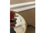 Vintage Ornate Beveled Gold Tilting Vanity Stand Mirror Swivel Magnifying Flower