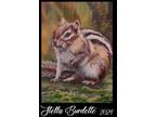 ACEO Original North American Chipmunk OOAK - Stella Burdette