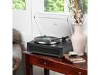 All-In-One Record Player High Fidelity Belt Drive Turntable Vinyl Records Bass
