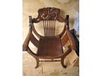 Antique Wooden Northwind Chair Saddle Style Made By Michigan Chair Company