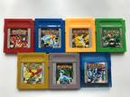USA USPokemon Red Blue Yellow Green Gold Silver Crystal Gameboy Cartridge