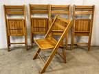 Vintage Wood Slat Folding Chair 5 Available