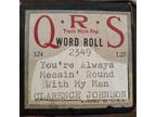 Original "With My Man" blues piano roll played by Clarence Johnson with fun arr.