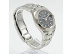 Rolex Datejust 126234 36mm Black Dial 18K WG Bezel Steel Case w. Box