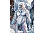 ORIGINAL FANTASY ART "King Artaruk" WATERCOLOR PAINTING JVJONES