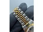 Rolex Datejust 36mm Black Diamond Dial Two Tone Jubilee Bracelet 16233 No Holes