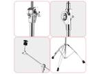 Straight Boom Cymbal Stand Double Braced Heavy Duty Alloy Tripod Stand Holder