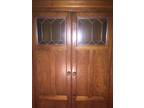Solid oak cabinet/desk