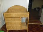 wicker baby changing table