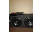 speakers, cd player, amp