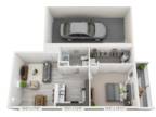 Universal at Town Creek - 1 Bedroom with attached Garage - 680sf