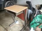 Antique metal school desks