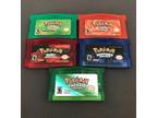 ForPokemon Emerald Sapphire Ruby LeafGreen FireRed GBA Cartridges USA