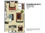 The Willows Apartments - W-C1-743-1BR+1BA