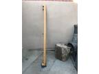 Oak handrail 76 inches with brass fasteners