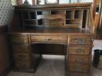 Solid Oak Roll Top desk