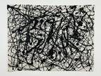 Large Abstract Painting Original Black and White Mid Century Modern Wall Art