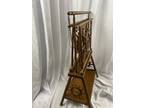 Antique Oak American Stick and Ball Magazine Rack Victorian Arts And Crafts