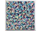 Abstract Textured Wall Art Modern Painting Pink Blue White Grey Purple Yellow