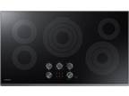 Samsung NZ36K6430RG 36 Inch Smart Electric Cooktop in Black Stainless Steel