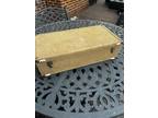 VINTAGE Tan Trumpet Case Red Interior Travel Handle Rugged Storage Protective
