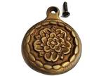 Brass Bed Bolt Cover Antiqued Brass Finish Solid Brass 1 5/8"