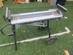 Kobalt compound miter saw with Ridgid utility vehicle