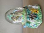 Easter Bunny Scene Musical Snow Globe, Egg Shape