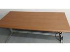 Wood look metal table heavy duty 32 x 60